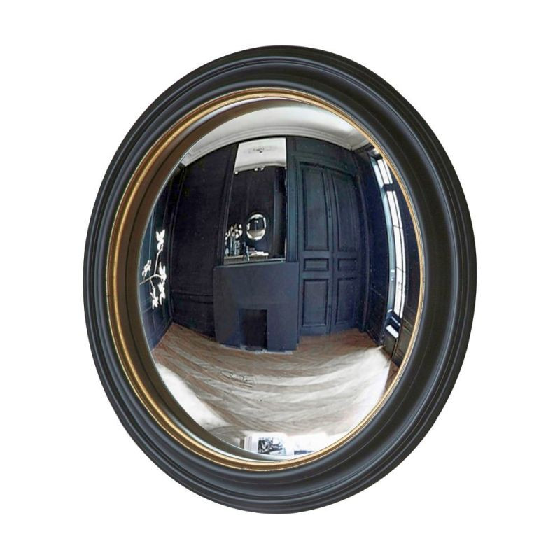 Endon Rockbourne Convex Mirror Black & Gold 630x630mm - ED...