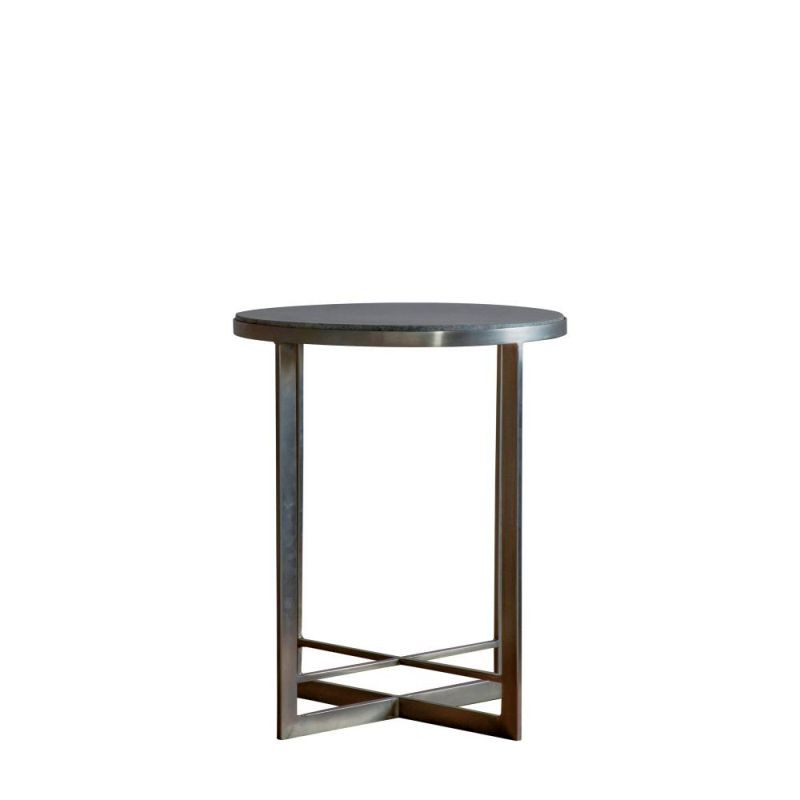 Endon Necton Side Table Silver 460x460x560mm - ED-50594133...