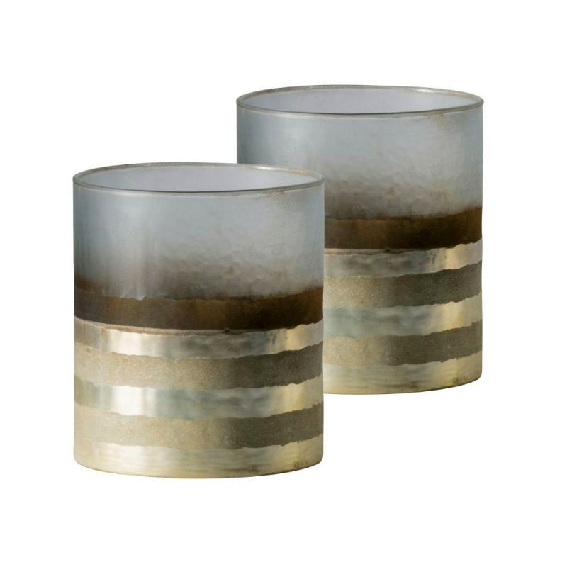Endon Poll Candle Holder Champagne (2pk) 105x105x120mm - E...