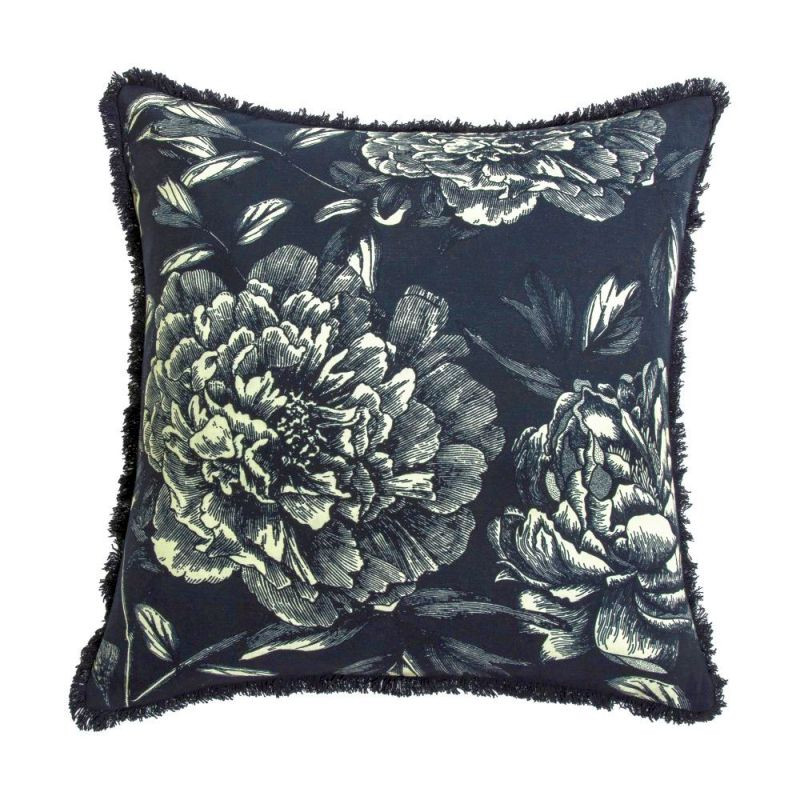Endon Vintage Floral Cushion Black 550x550mm - ED-50594133...