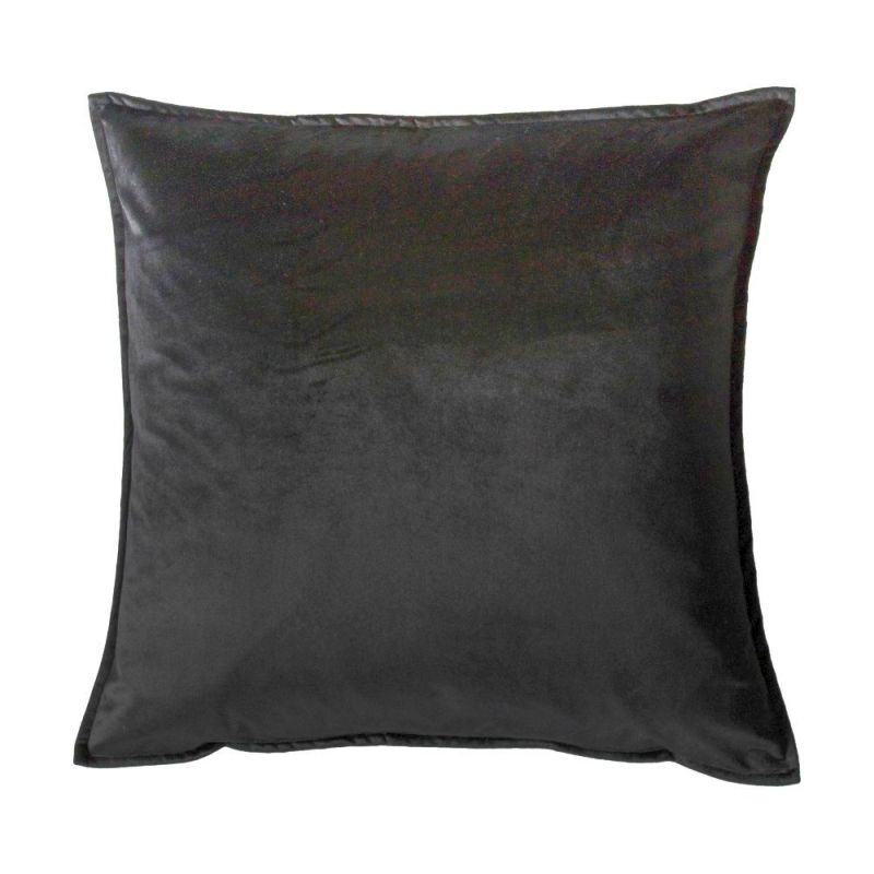 Endon Meto Velvet Oxford Cushion Black 580x580mm - ED-5059...