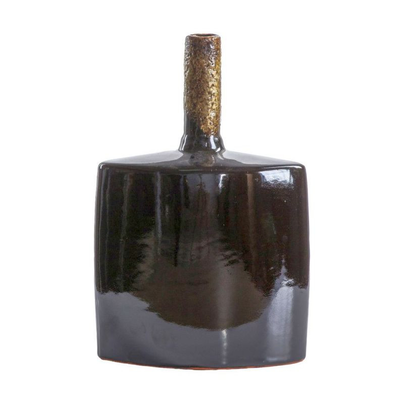 Endon Robello Flask Vase Lava Black 200x100x320mm - ED-505...
