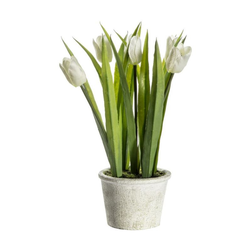 Endon Potted Tulips White 140x140x300mm - ED-5059413398834