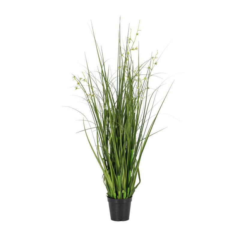 Endon Potted Grass w/7 Heads Green/White 100mm - ED-505941...