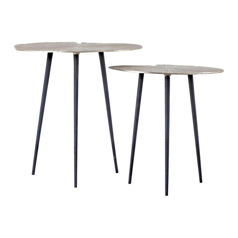 Endon Valence Nest of 2 Tables Silver - ED-5059413402784