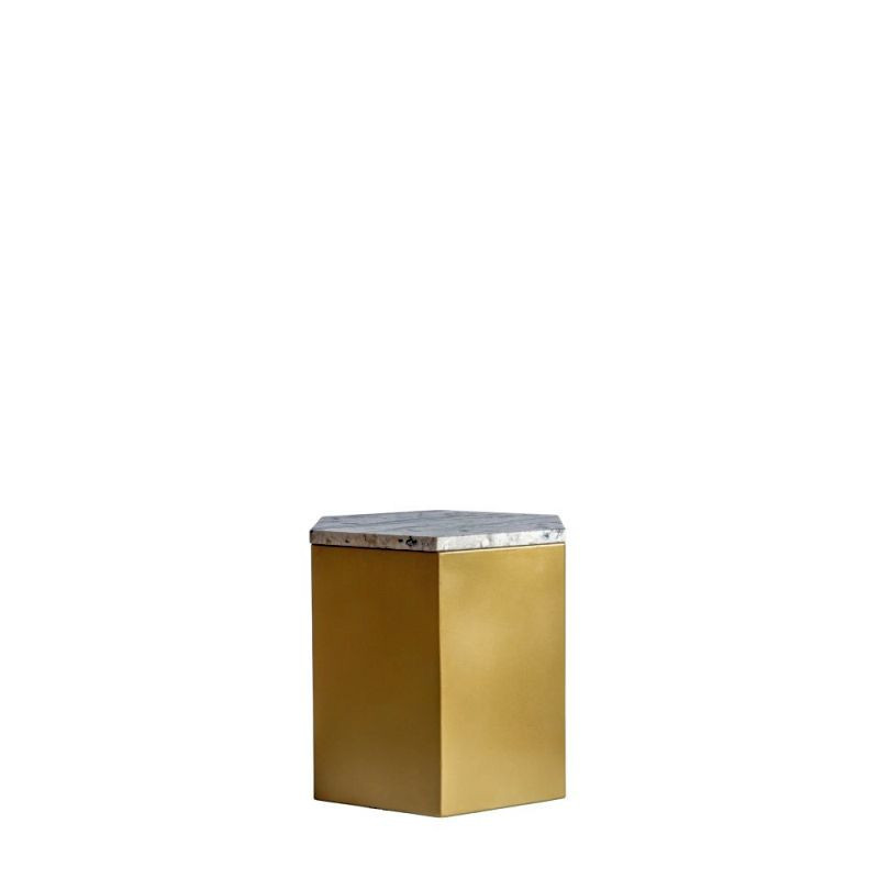 Endon Lydden Side Table Gold 450x450x400mm - ED-5059413403...