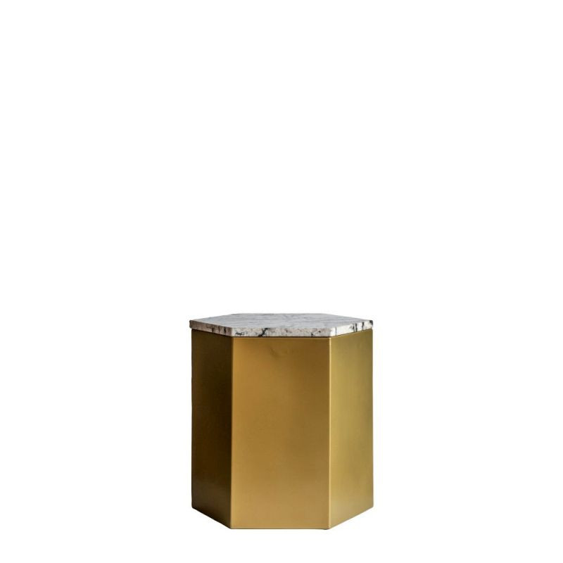 Endon Lydden Side Table Gold 450x450x450mm - ED-5059413403...