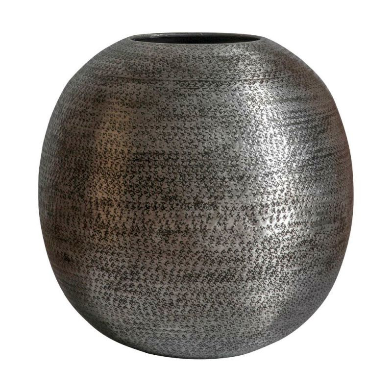 Endon Imartar Vase Round Nickel Antique 480x480x460mm - ED...
