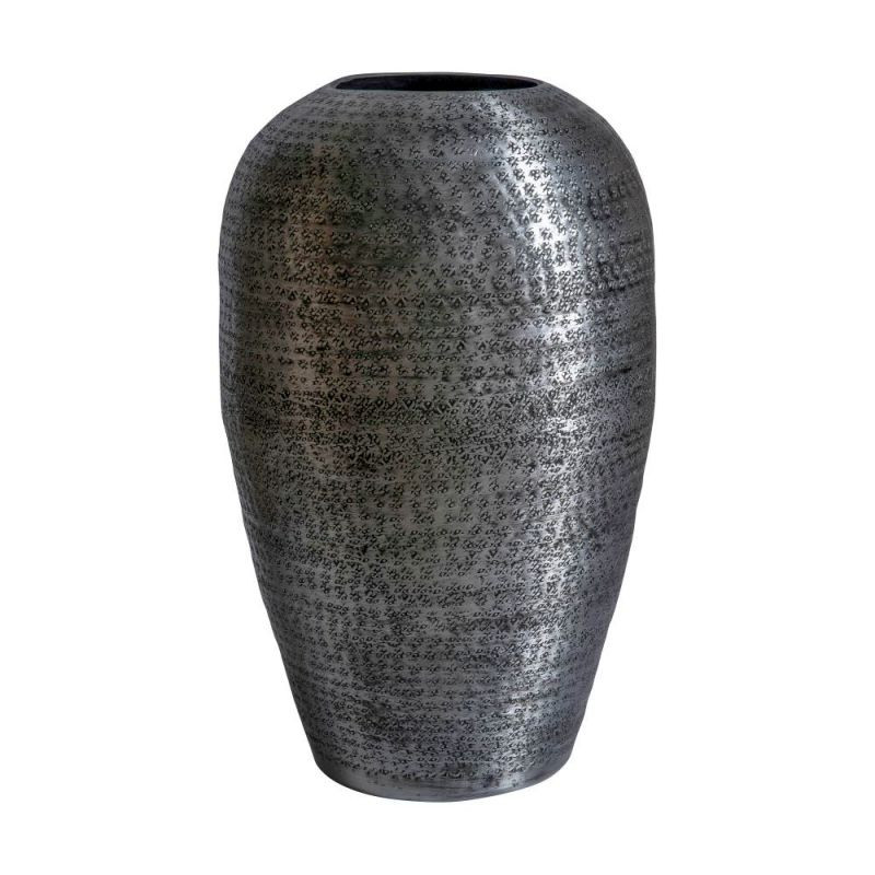 Endon Minnas Vase Pewter Antique 230x230x380mm - ED-505941...