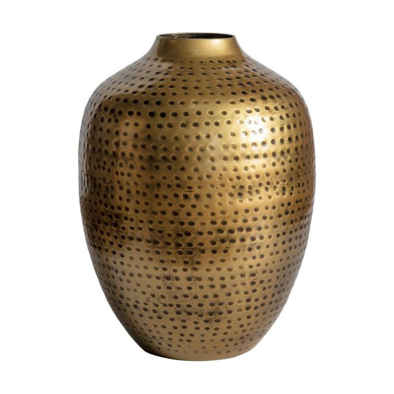 Endon Kelso Vase Brass Antique 270x270x340mm - ED-50594134...