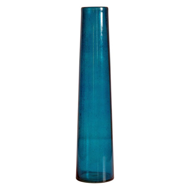 Endon Perrel Bubble Glass Vase Large Blue 115x115x500mm - ...