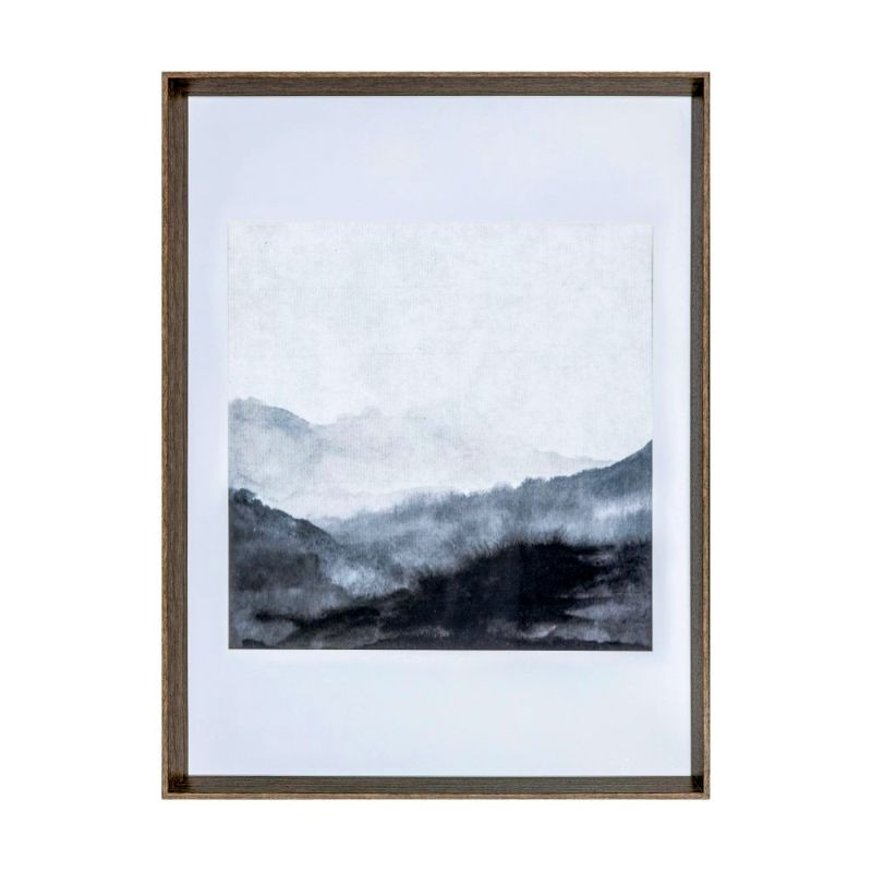 Endon Dark Valley Abstract Print Framed Art - ED-5059413412004