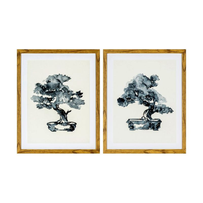 Endon Bonsai Ink Abstract Studies Framed Art Set of 2 - ED...