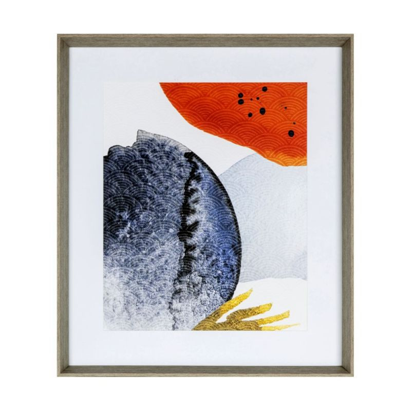 Endon Overlapping Ink Abstract Framed Art - ED-50594134120...