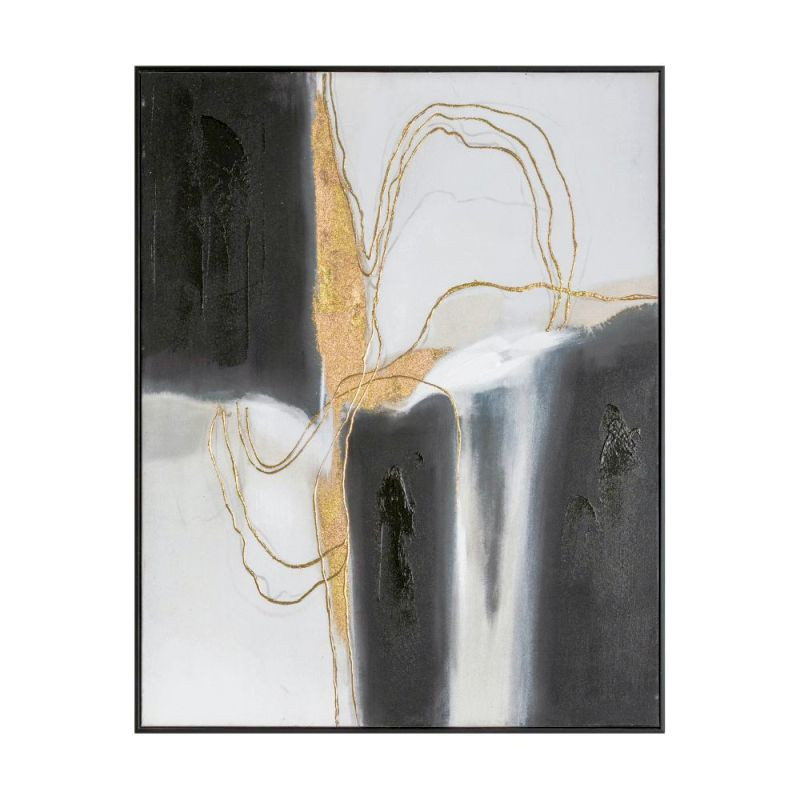 Endon Golden Waters Abstract Framed Canvas - ED-5059413412...