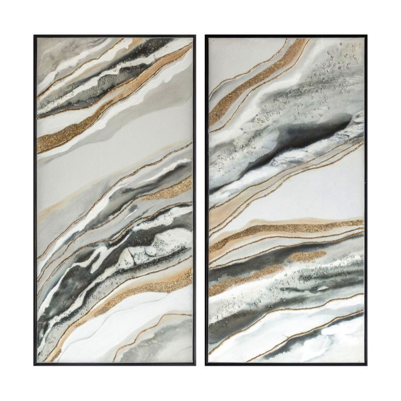 Endon Mineral Abstract Framed Canvas Set of 2 - ED-5059413...