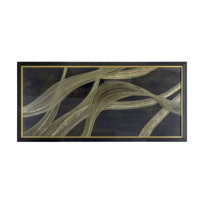 Endon Golden Ripple Framed Art - ED-5059413412226