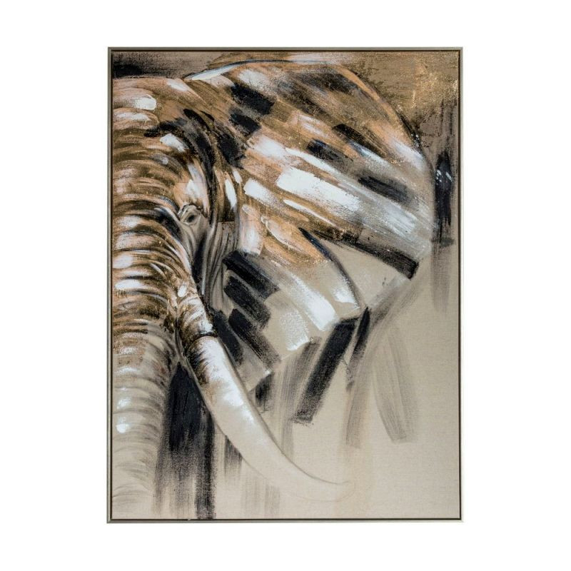 Endon Wondering Elephant Abstract Framed Canvas - ED-50594...