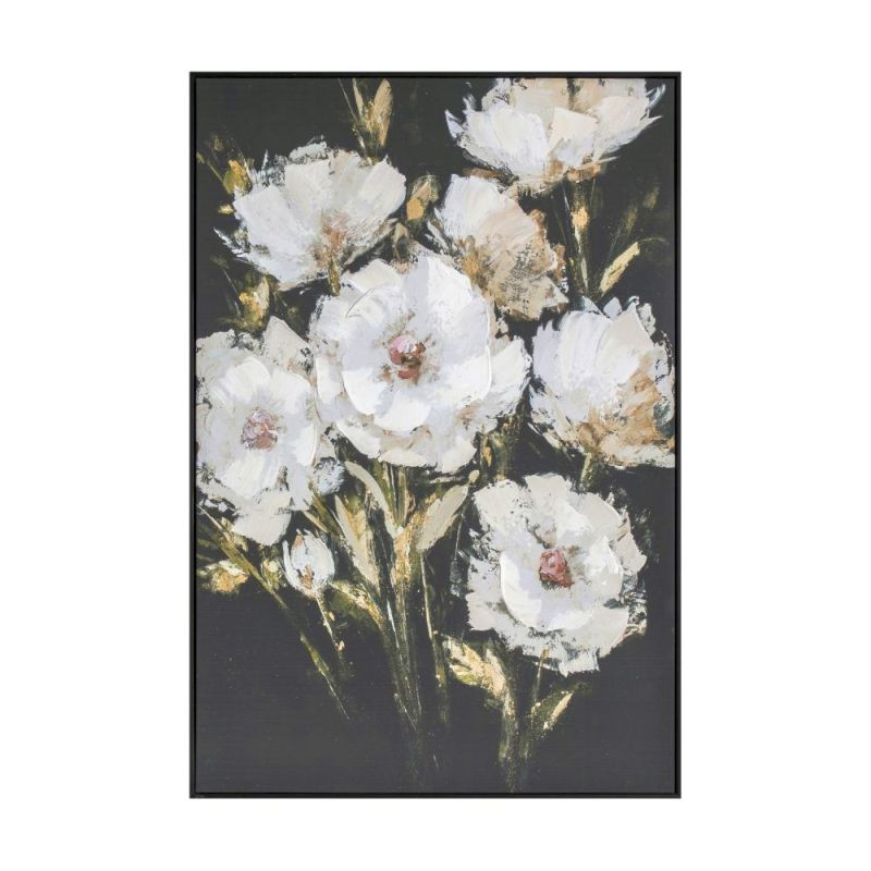 Endon Painted Peonies Framed Canvas - ED-5059413412271