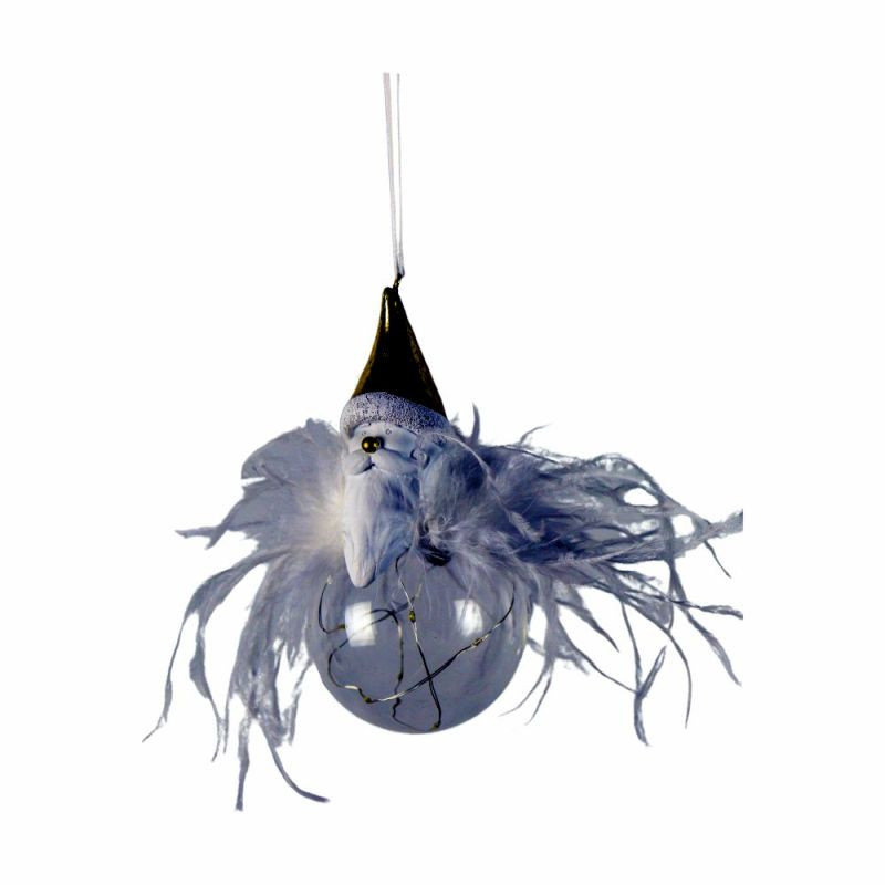 Endon Feather Santa Bauble with LED Gold 80x80x170mm - ED-...