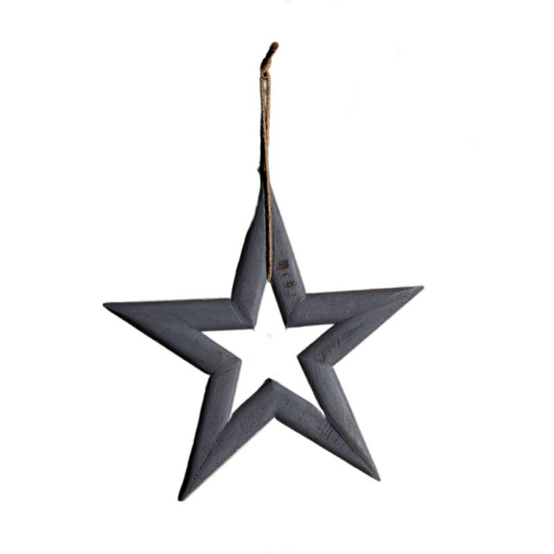 Endon Priola Wooden Star Grey Small 315x10x300mm - ED-5059...