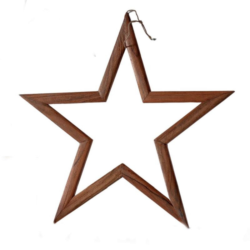 Endon Priola Wooden Star Natural Large 615x10x585mm - ED-5...