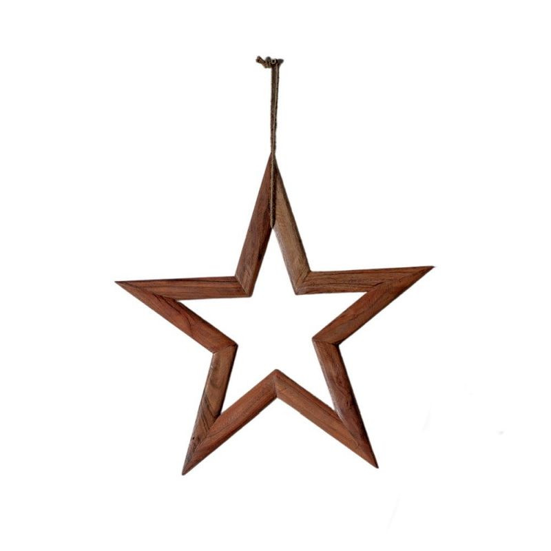 Endon Priola Wooden Star Natural Medium 460x10x435mm - ED-...