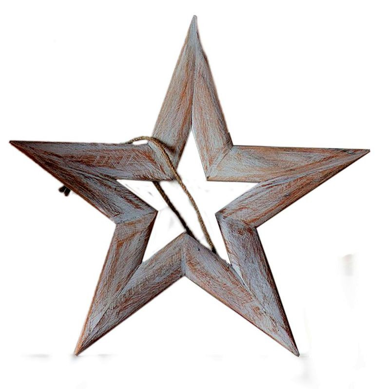 Endon Priola Wooden Star White Small 315x10x300mm - ED-505...
