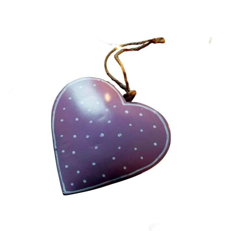 Endon Hanging Metal Heart w/Dots Pink (2pk) 125x40x125mm -...