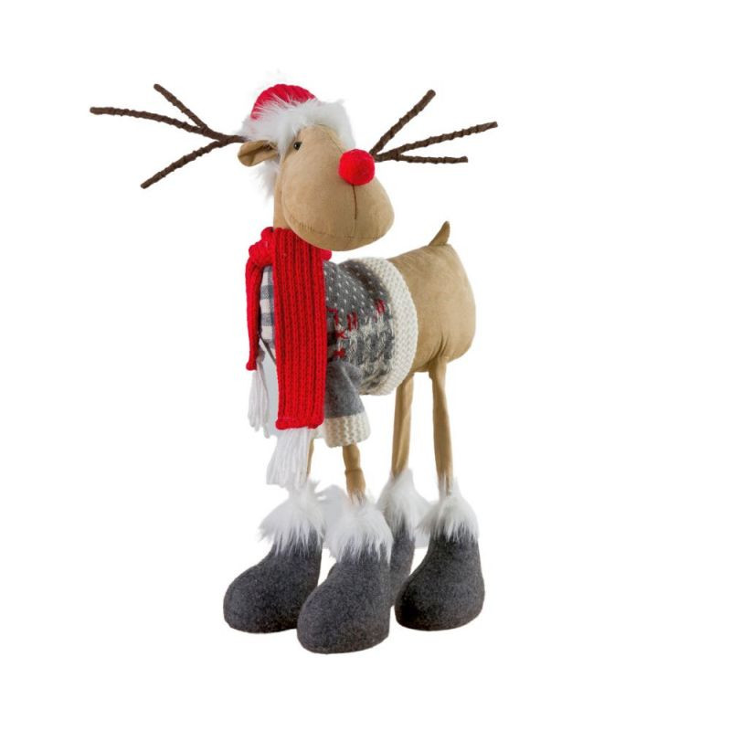 Endon Reindeer Boy Brown/Grey/Red 210x120x410mm - ED-50594...