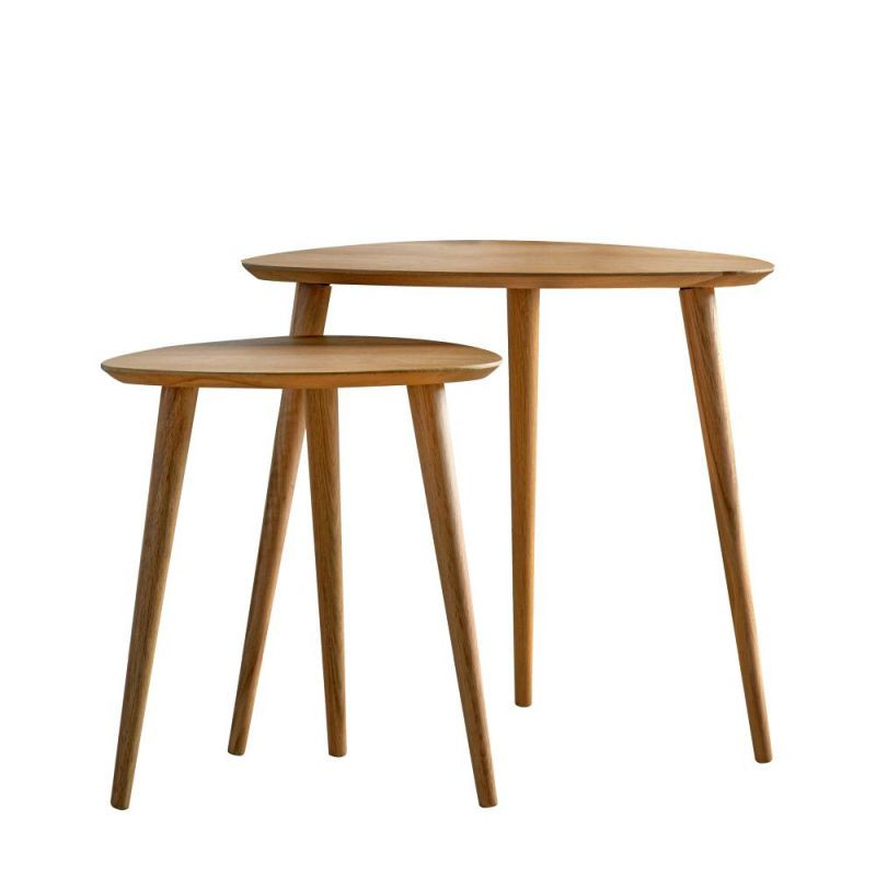 Endon Lindby Nest of 2 Tables Natural - ED-5059413667107