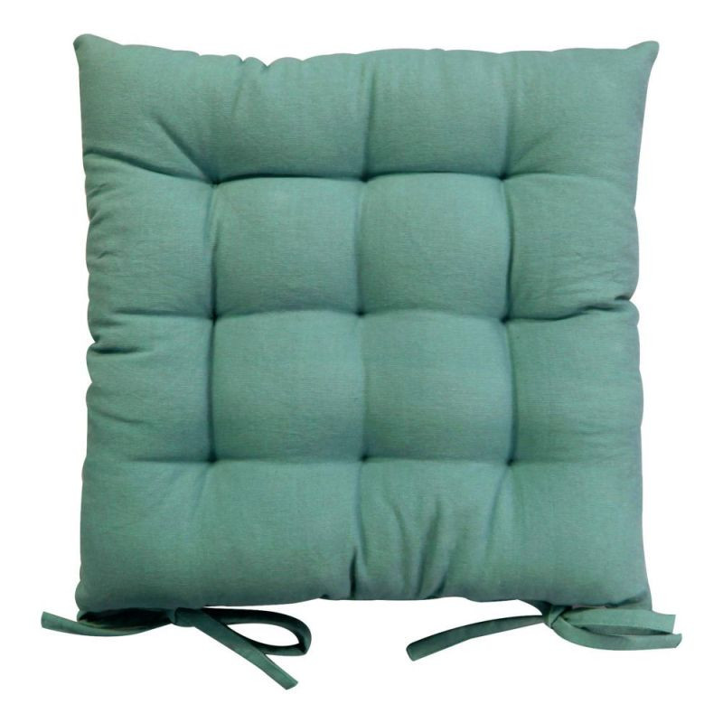 Endon Cotton Crinkle Seatpad Green 430x430mm (2pk) - ED-5059413672040