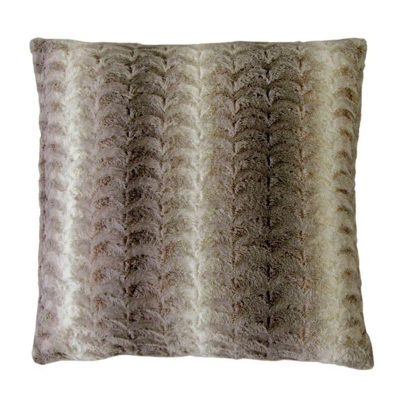 Endon Stripe Faux Fur Cushion Natural 550x550mm - ED-50594...