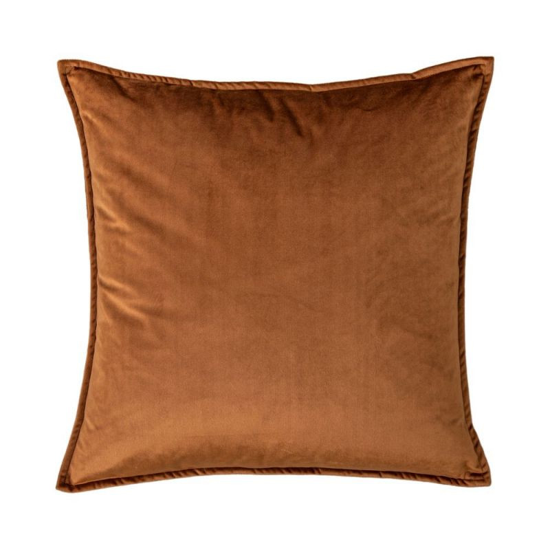 Endon Meto Velvet Oxford Cushion Burnt Orange 580x580mm - ...