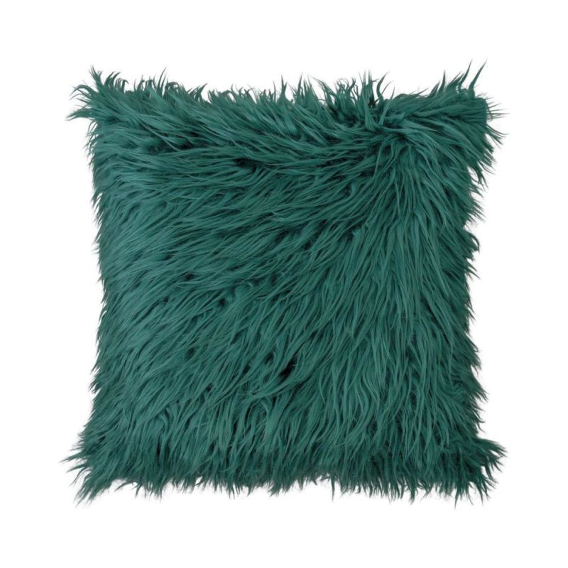 Endon Mongolian Faux Cushion Emerald Green 550x550mm - ED-...