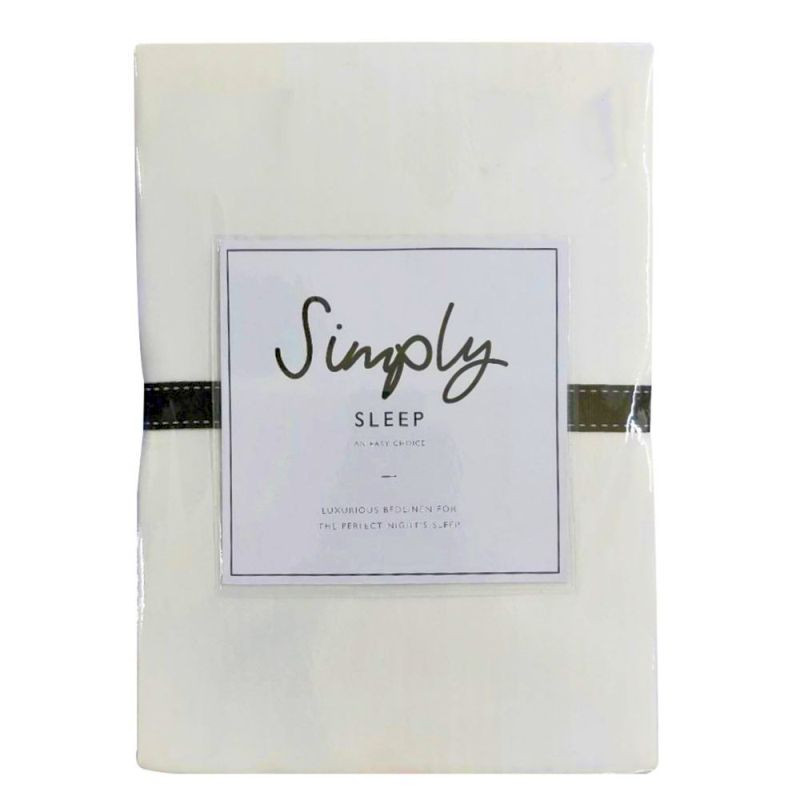 Endon Deep Fitted Sheet 200tc White Double - ED-5059413676...