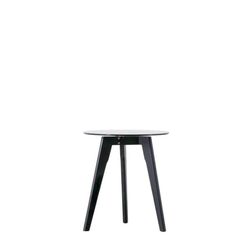 Endon Blair Round Side Table Black 450x450x500mm - ED-5059...