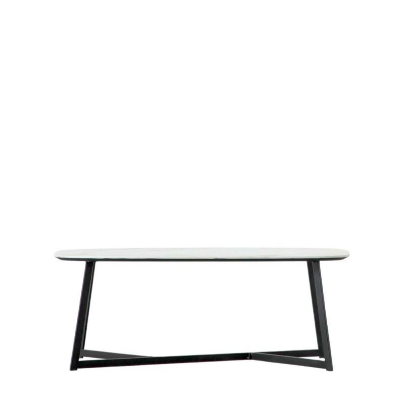 Endon Finsbury Coffee Table White Marble 1000x500x380mm - ...