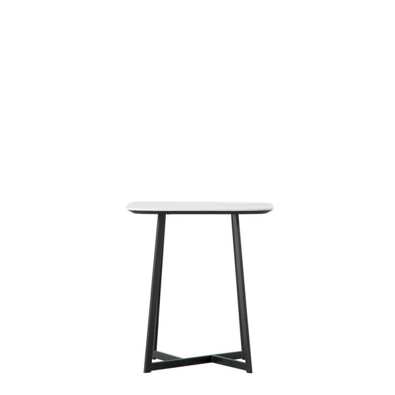 Endon Finsbury Side Table White Marble 500x500x550mm - ED-...