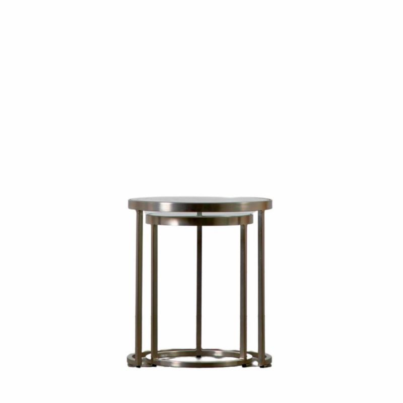 Endon Rowe Nest of Two Tables Silver - ED-5059413693205
