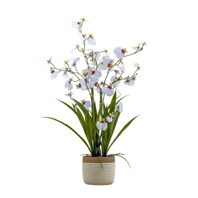 Endon Potted Oncidium Orchid (real touch) White H640mm - E...