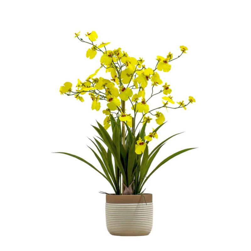 Endon Potted Oncidium Orchid (real touch) Yellow H710mm - ...