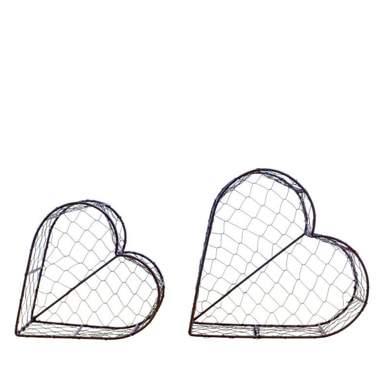 Endon Heart Baskets Wire (Set of 2) 250x250x140mm - ED-505...