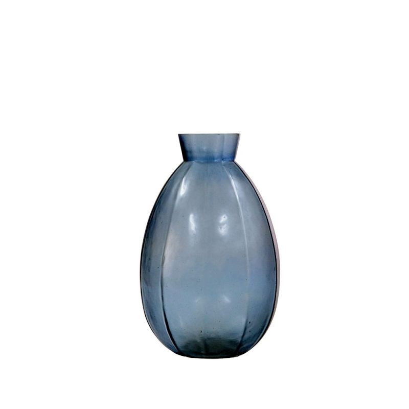 Endon Arno Vase Small Blue 115x115x180mm - ED-505941369488...