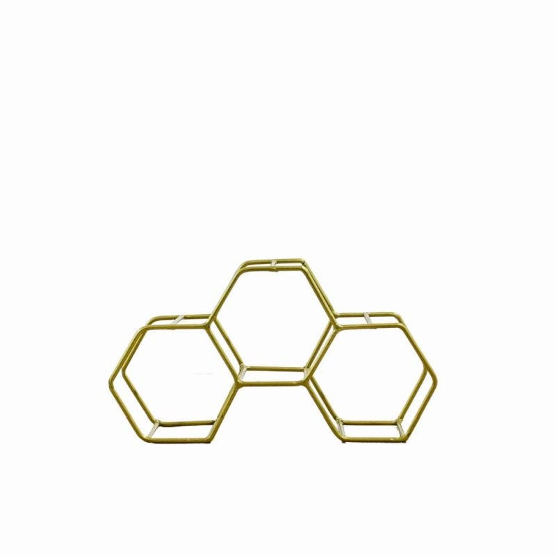 Endon Honeycomb Wine Rack x3 Ant Brass 280x130x150mm - ED-...