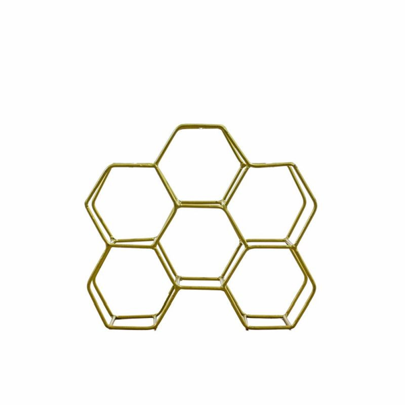 Endon Honeycomb Wine Rack x6 Ant Brass 280x130x240mm - ED-...