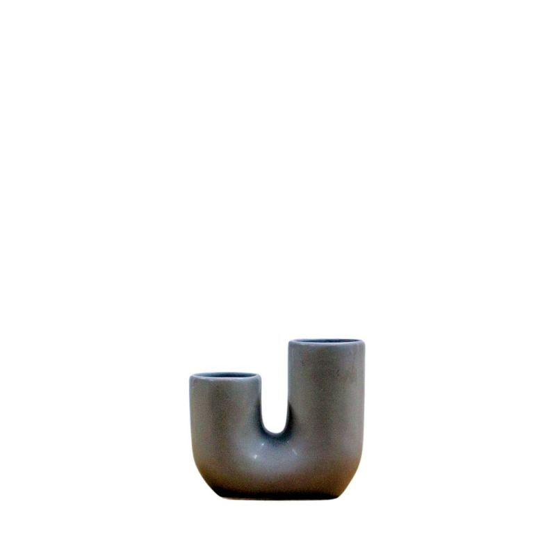 Endon Tova Vase Grey 165x80x150mm - ED-5059413695810