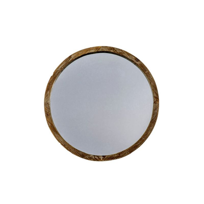 Endon Hector Mirror Round Small Natural 500x500x30mm - ED-...