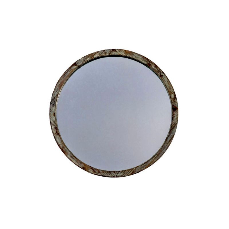 Endon Hector Mirror Round Small Grey Wash 500x500x30mm - E...