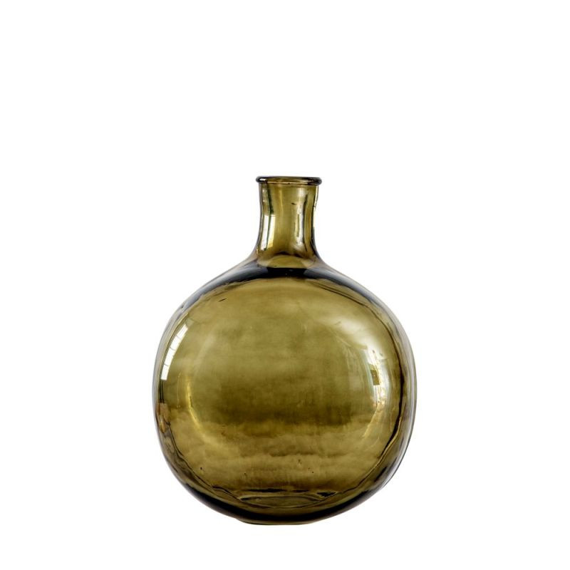 Endon Burwell Bottle Vase Green 240x170x325mm - ED-5059413...